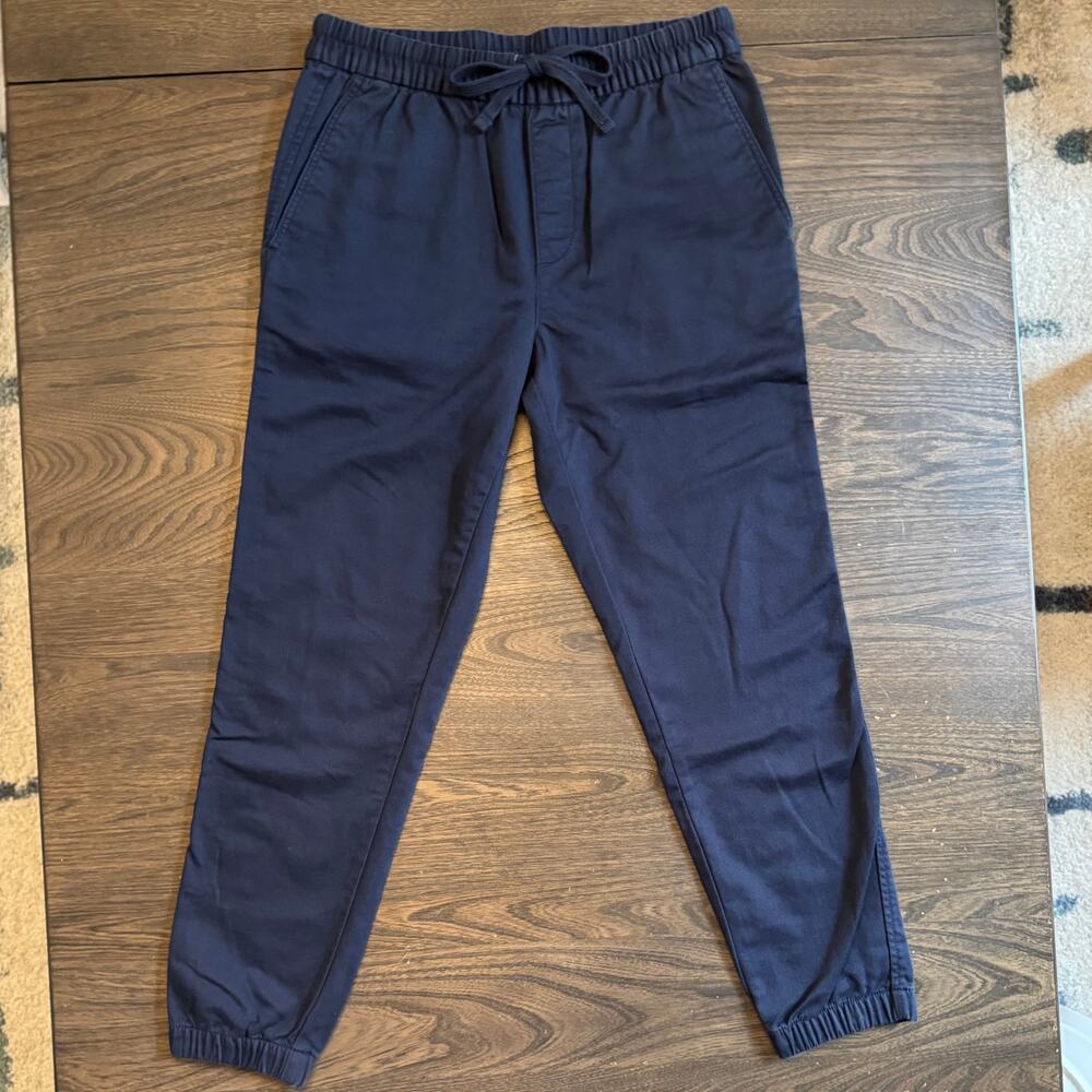 Banana Republic Men’s Travel Jogger Pants Small Navy Blue Stretch Cotton